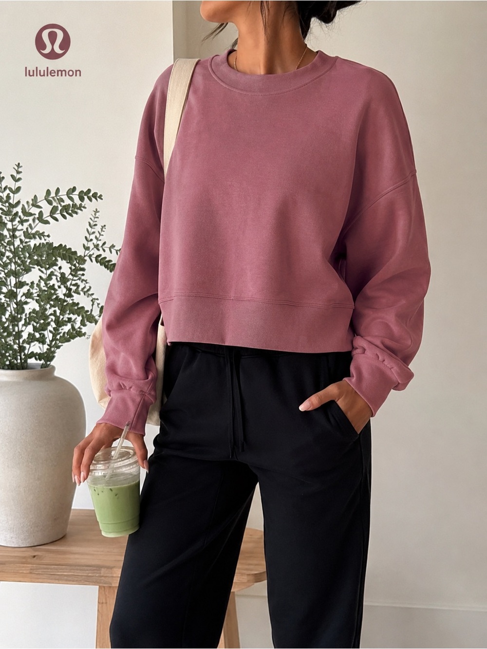 Lululemon Soft Modal Blend Crewneck Sweatshirt | Size 12 | Dusty Rose